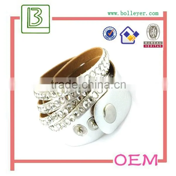 Bangle Bracelet Fashion Bangle With Leather photo-3