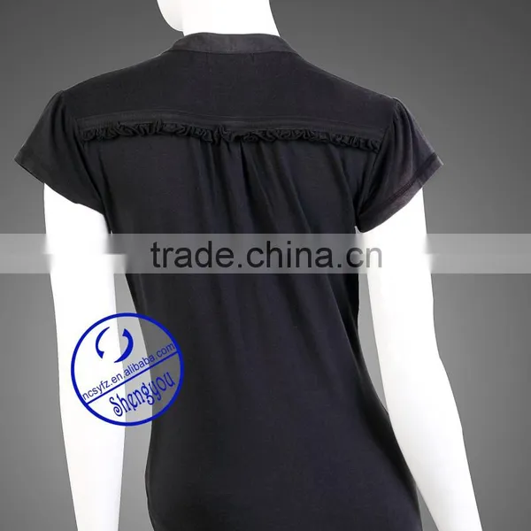 Custom New Design100 Cotton Women Polo t Shirt Wholesale China photo-2