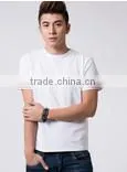 New Design 100% Cotton Cutomizable White O-Neck Short Sleeve T Shirt Wholesale China