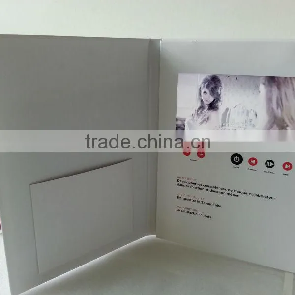 7" Lcd Video Screen in Book, Video Module in Printed Card, Video Screen in Card