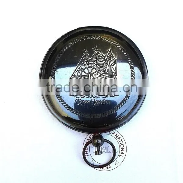 ANTIQUE DALVEY COMPASS 3" - PUSH BUTTON POCKET COMPASS - NAUTICAL BRASS ANTIQUE COMPASS photo-4