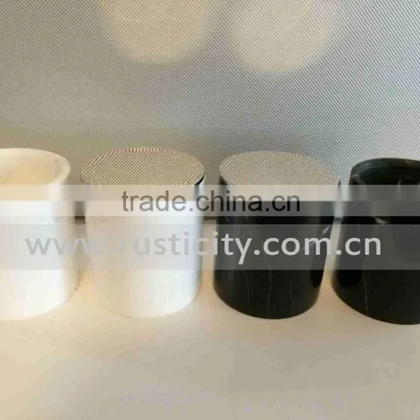 New Design Candle Jar, Carrara Marble Jar With Low Price Candle Carrara Marble Jar, Stone Candle Jars With Copper Lid photo-5