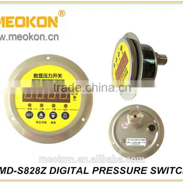 MD-S828Z Axial Direction Mounting High Precision Water, Oil, Gas Intelligent Digital Pressure Switch