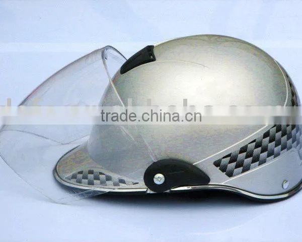 Silver Half Face Motorcycle Helmet for Summer DF-205 Quality Choice