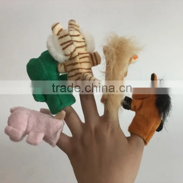 2015 Wholesale Animal Assortment Plush Finger Puppet,plush Animal Finger Puppet photo-2
