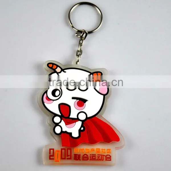 Promotion Wholesale 3d Car Printed Rubber Key Ring/pvc Keychain Custom photo-5