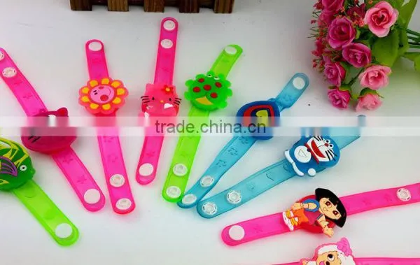 3 Flash Children Cartoon Led Lighted Bracelet,led PVC Wristband for Kids photo-4
