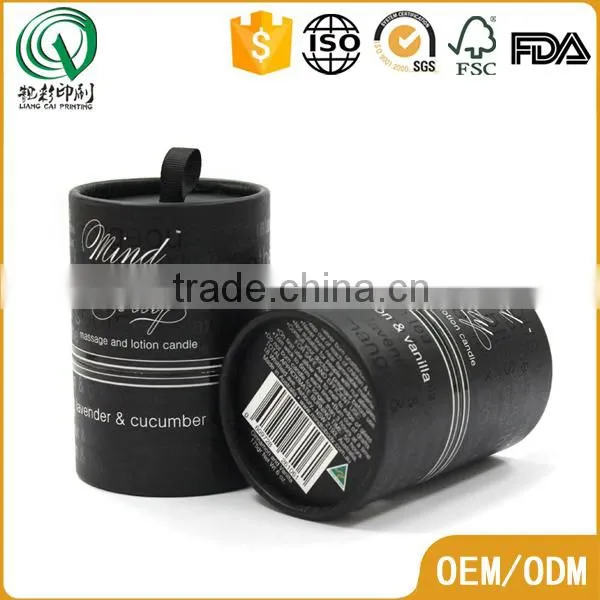 Black UV Printing Hardcover Cardboard Packaging Boxes Round Paper Cardboard Box for Cup Packing photo-6