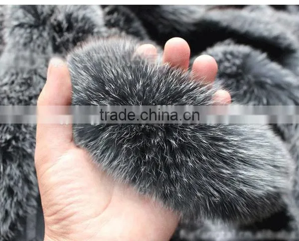 Natural Color Silver Fox Trimming / Silver Fox For Collar / Fox Fur Trim