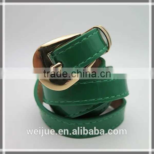 Fashion Style Thin Green Skinny Belt for Women