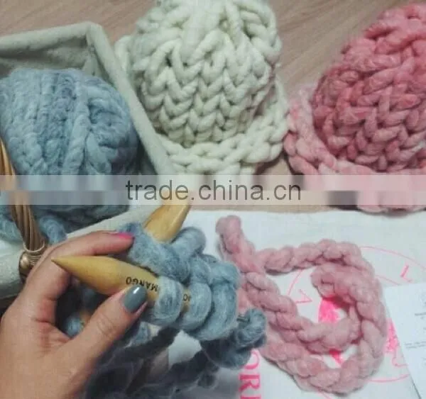 Top Sale Winter Thick Yarn Crocheted Cap photo-4