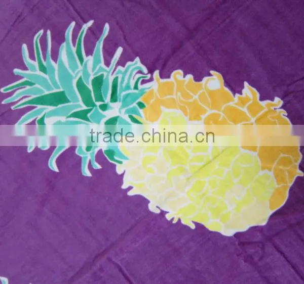 2016 Wholesale Cheaper Purple Pineapple Printed Cotton Swim Beach Towel photo-5