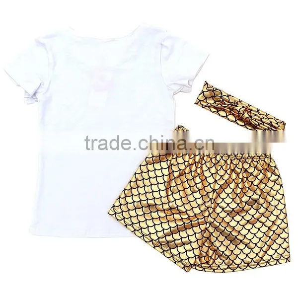 Fashion Clothing 2016 Gold Mermaid Outfit Mermaid Girl's Outfits photo-2