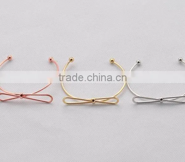 High Quality Environmental Copper Cuff Bangle&Bracelet Multicolour Bowknot Bracelet photo-5
