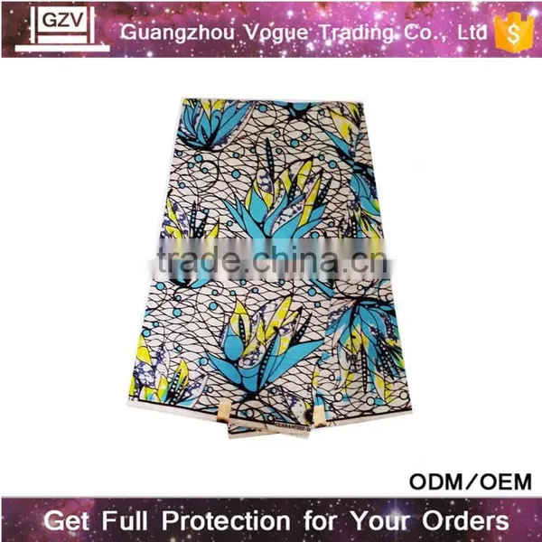 Hot Sale Vogue Brand High Quality 100% Cotton Guinea Brocade African Peacock Wax Fabric Dressess photo-3