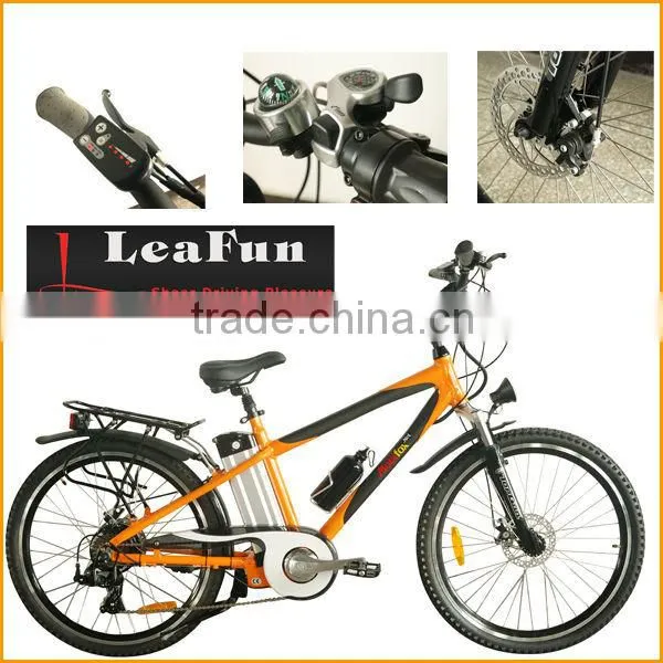 Electric Mountain Bikes 26inch .36V Power and Lithium Battery.speed Brushless Hub MID Motor