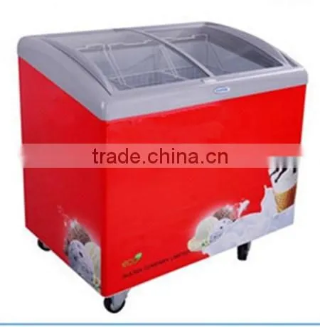 Sliding Glass Door Chest Freezer,curved Glass Chest Showcase photo-2