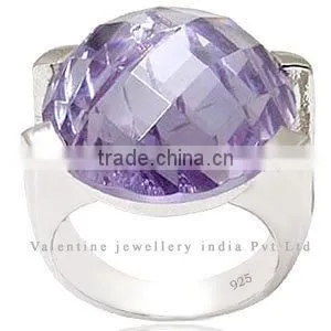 Silver Ring, Zircon 925 Silver Ring , Big Silver Rings