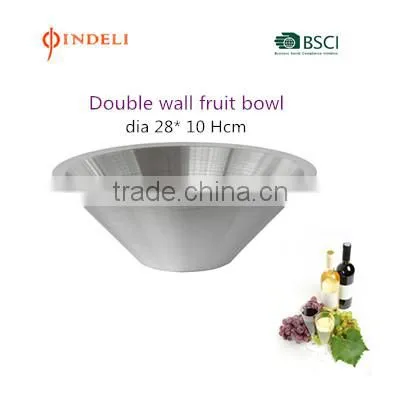 2016 Elegant Designs Stainless Steel Double Wall Fruit Dish