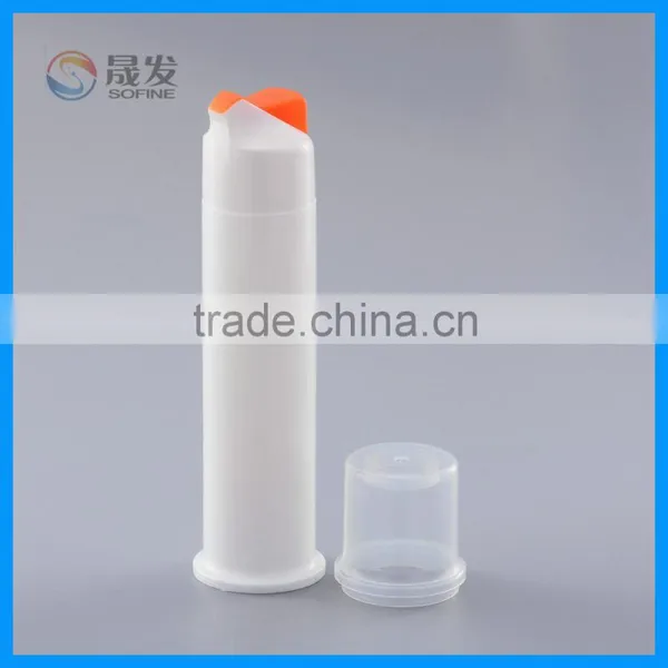 Shantou Factory Price 120ml Empty Plastic Airless Pump Toothpaste Bottle photo-2