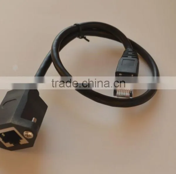 Screw Lock RJ45 Cable RJ45 Female to RJ45 8P8C Mountable Cable