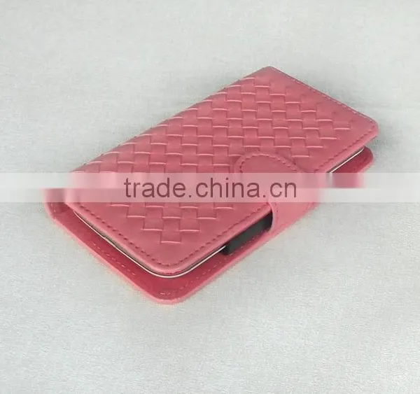 Real Woven by Hand Universal Smart Phone Wallet Style Leather Case for 3.7 - 5.8inch Phone 6 Cover Cases photo-5