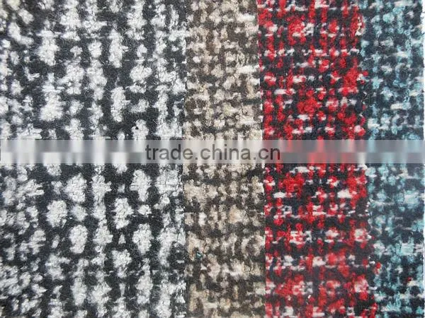 Fancy Woolen Fabric,Jacquard Loop Yarn Wool Fabric,Plaid Wool Fabrics