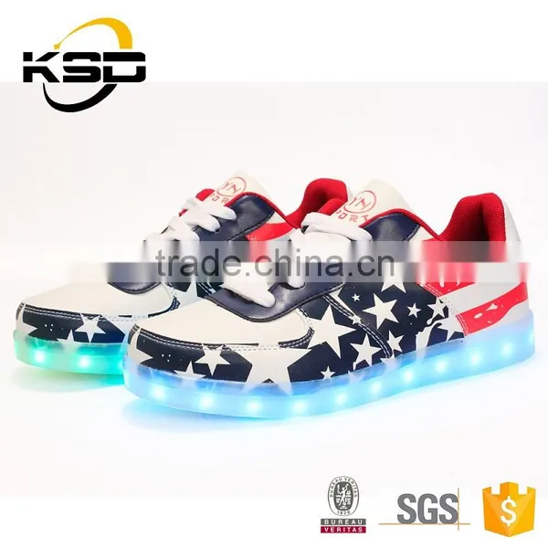 Hot Selling Rechargeable LED Light High Quality Flag Shoes Light Up Shoes photo-2