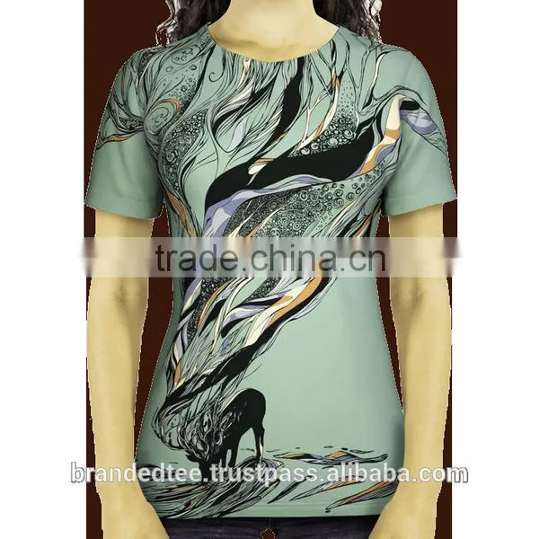 T-shirts Women Fashion Shape Printed Compressed T-shirt photo-3