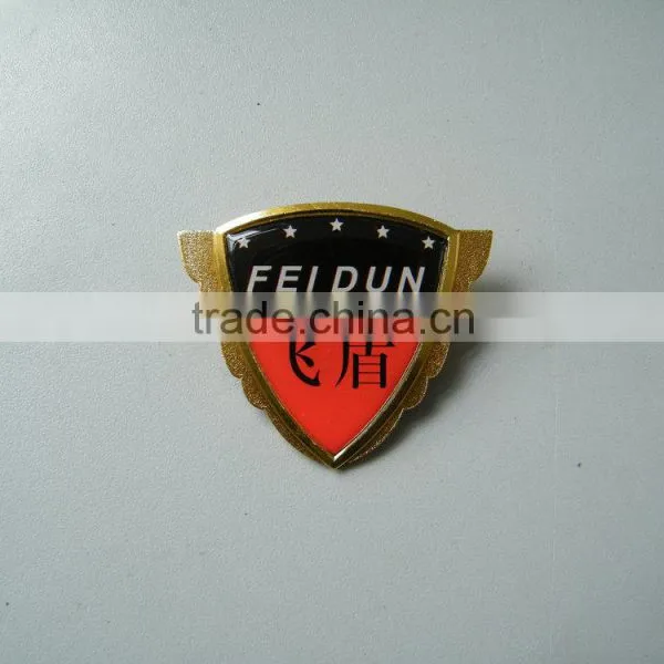Shield Shaped Metal Lapel Pin With Epoxy Resin Dome Coating,custom Printing Pin Badge photo-3