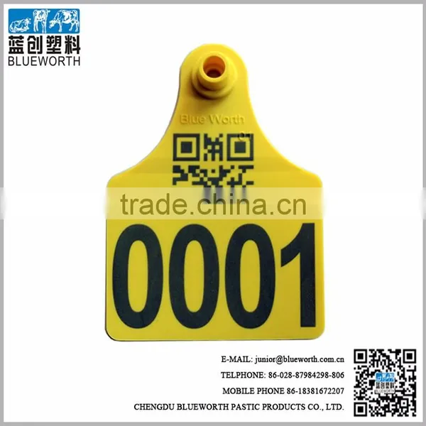 Global Numbered Large Cattle ID TPU Ear Tags by Blueworth