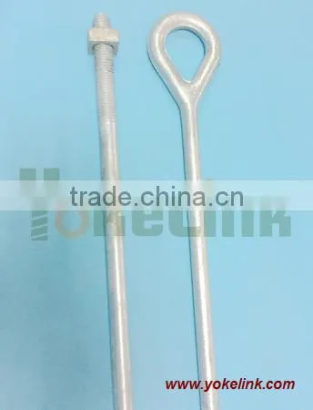 Thimble Eye Anchor Rod With Nut for Guying Utility Pole photo-2