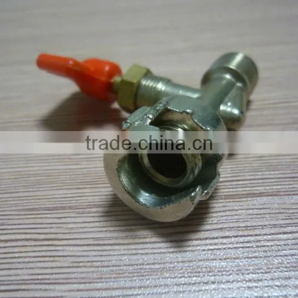High Quality Gate Valve Size M1/4"*1/4 M1/4"*M1/8" , Brass Gate Valve With Red Rein photo-2