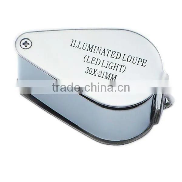 Portable 30x Magnifying Optical Glass LED Light Jeweler Identifier Tool Loupe photo-5