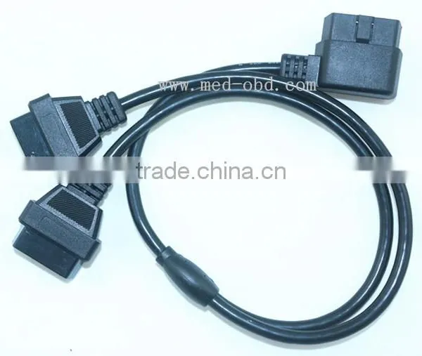Cable Splitter Y, Right Angle J1962M to 2 J1962F, RA Y-Cable, 1ft photo-3