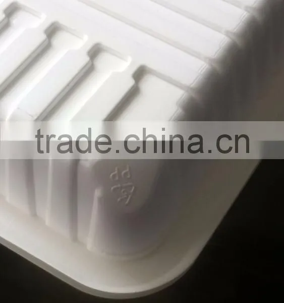 White PP Disposable Plastic Food Packaging Take Out Containers Food Box photo-3