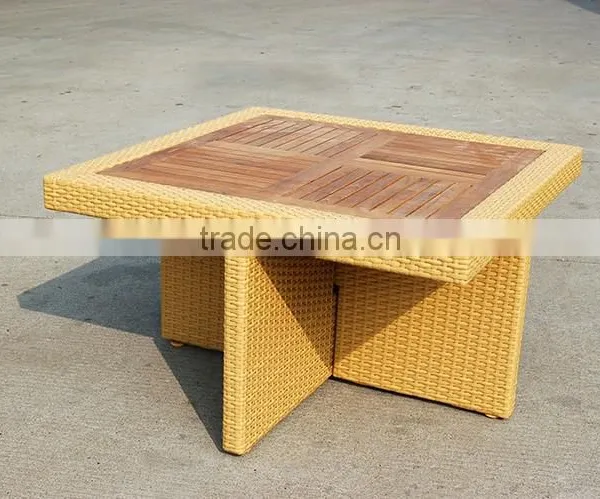 Flat Rattan Furniture Cube Composable Space-saving Dining Set photo-5