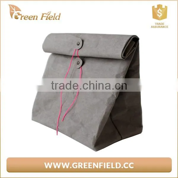 Lunch Bag Foldable Washable Kraft Paper Lunch Cooler Bag photo-3