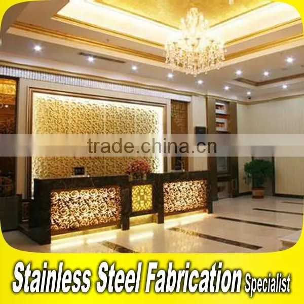 Custom Made Interior Stainless Steel 5 Star Hotel Lobby Decoration photo-3