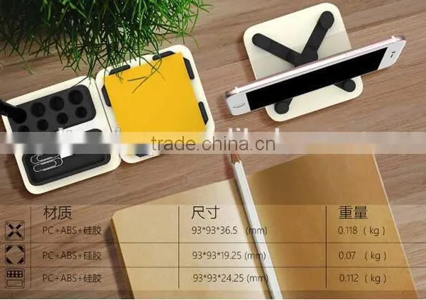 Creative Desktop Storage Three-piece Simple Desk Tool Case Memo Paper Box/phone Dock/pencil Vase photo-6
