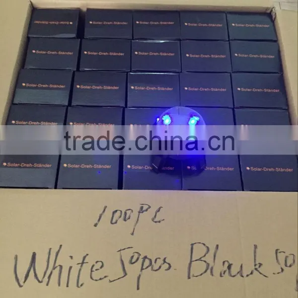 Solar Powered Rotary Display Stand 4 LED Light Rotating Solar Display Turntable For Sale photo-6