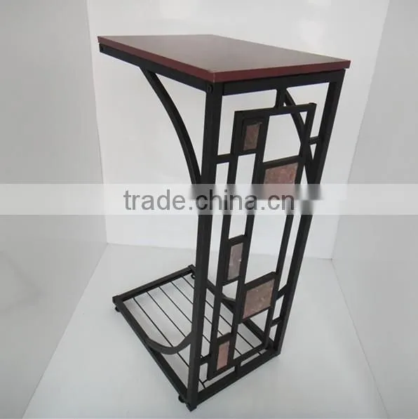 Geometric Design Tabletop Nightstand TV Book Tray Furniture Side Sofa End Table photo-2