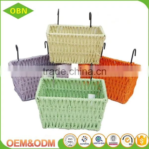 Cheap Colorful Paper Twine Woven Bike Basket for Kids photo-5