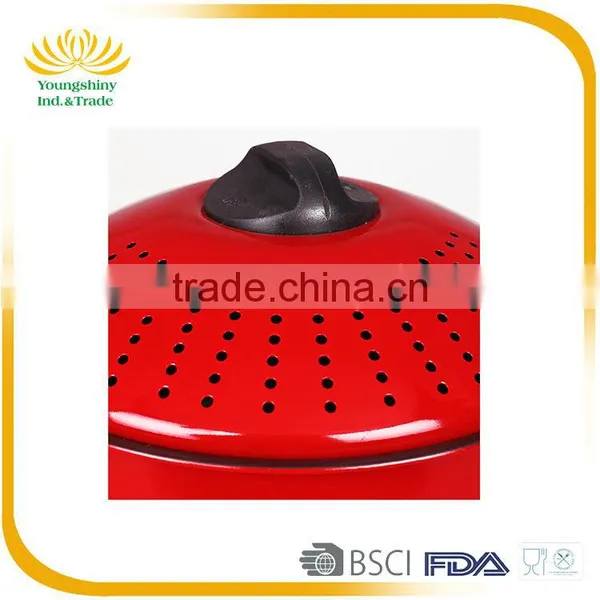 Red Carbon Steel 7PC Strainer Cheap Cookware Set photo-2