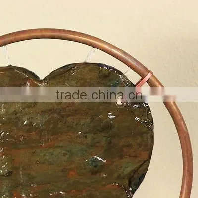 Copper and Slate Heart Tabletop Fountain photo-4