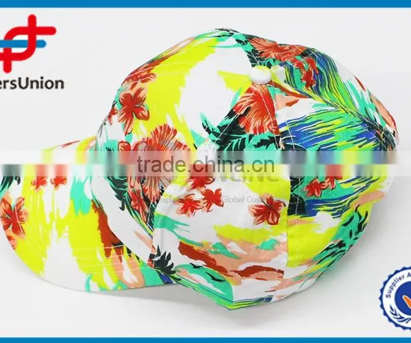 2017 New Product Best Seller Printed Customized Logo 100% Polyester Neon Color Baseball Hat photo-2
