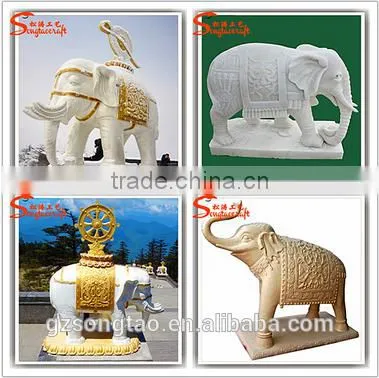 Great Quality of Outdoor Decoration Equipment Life Size Fiberglass Thailand Elephant Statue photo-5