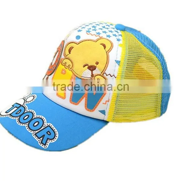 The New Children's Summer Baseball Cap Sunshade Cap Cap Children Cartoon Embroidery Bear Private Network photo-4