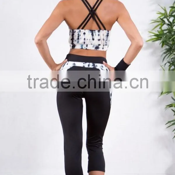 Wholesale Women Sport Bra White Tie Dye Sport Bra For Women HSB6995 photo-4