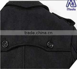 Newest Style Men's Woollen Coat Wool Polyester Fabric photo-3
